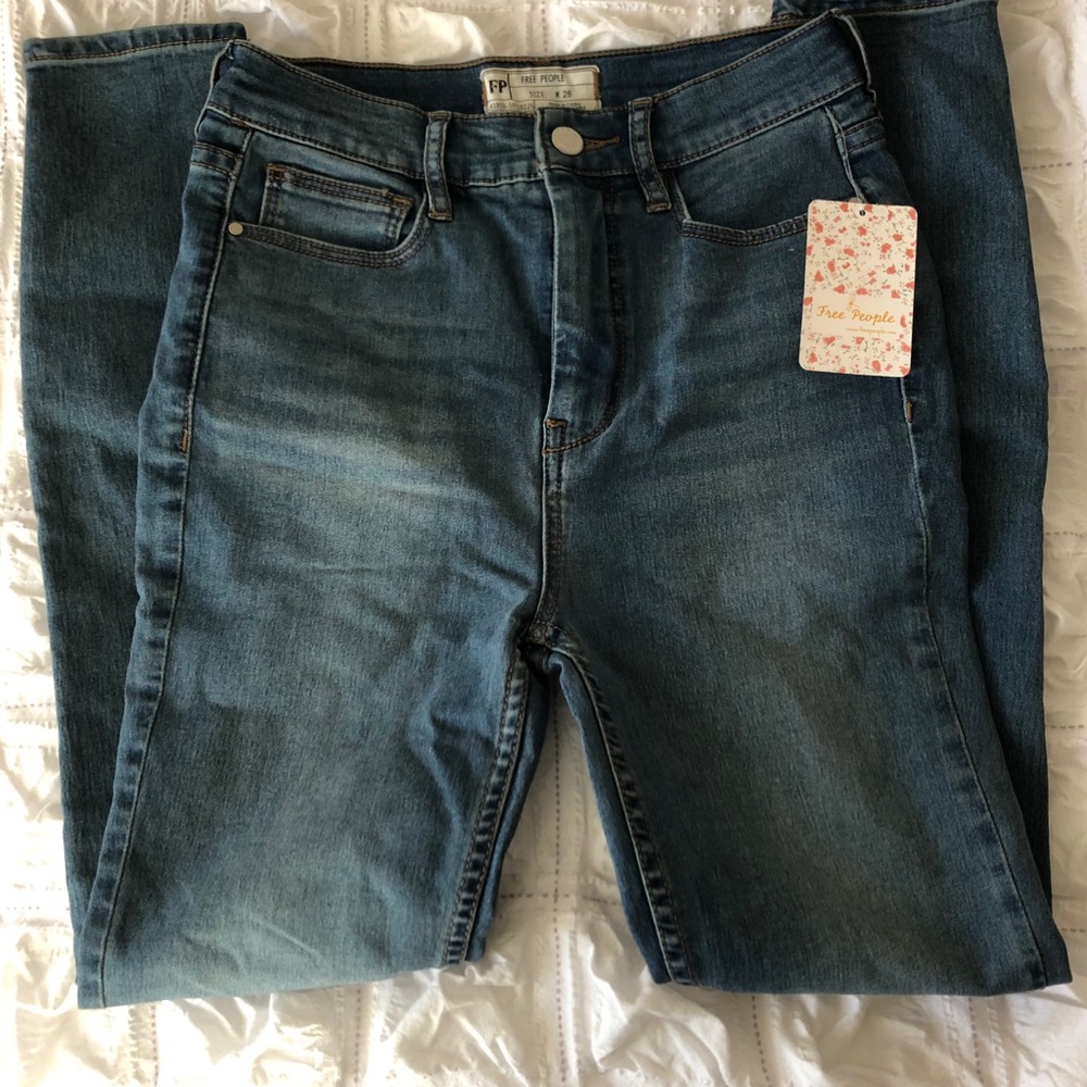 NEW Free People high rise skinny jeans size 26